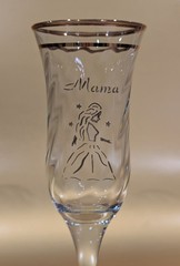 Champagne Flutes Toasting Glasses Wedding Anniversary Gold Trim, 8.25″ Tall