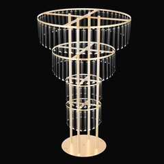 Crystal Flower Stand Round Pedestal Stand Gold Wedding Party Decoration