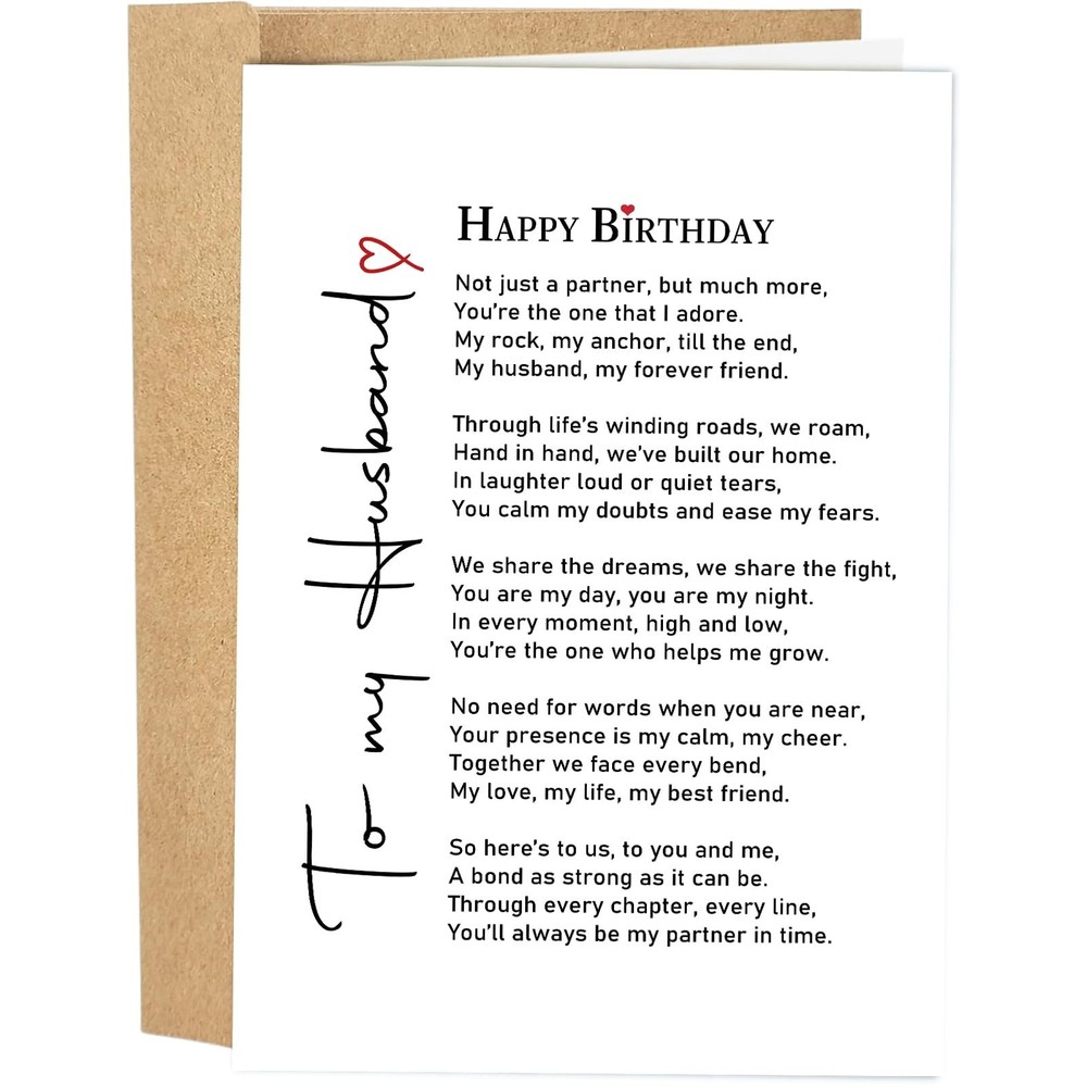Romantic Husband Birthday Card from Wife, Funny Birthday Card for Husband, Po…