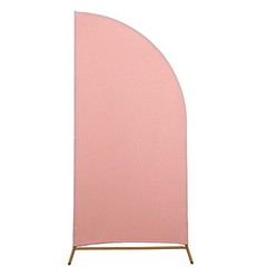 6 ft x 3 ft Matte DUSTY ROSE Fitted Spandex Half Moon Backdrop STAND COVER Party