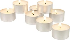 Stonebriar 100 Pack Unscented 8 Hour Extended Burn Time Tea Light Candles, White
