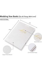 Velvet Vow Books, 2 Pieces Ivory Wedding Vow Book His and Hers 22 Pages