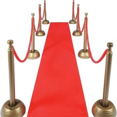 Red/White Wedding Carpet Non-Woven Polyester Wedding Aisle Runner for Ceremony