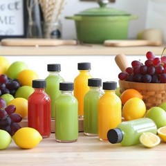 Showvigor 12 Pack 2oz Clear Glass Shot Bottles with Caps and…