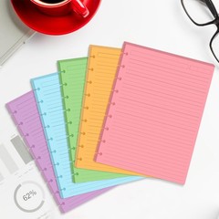 (2-Pack) 9-Disc Discbound 5 Colorful Line Paper Pre-punched Happy Planners In…