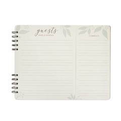 Paper Junkie Rustic Wooden Guest Book for Party – 112 Pages, 11.25 x Brown