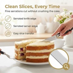 LUSHIG Wedding Cake Knife and Server Set, Stainless Steel Cake Serving Set wi…