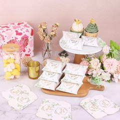 100 PCS 4.5Inch x 3.5Inch Kraft Paper Pillow Gift Boxes Candy Treat Gift Box