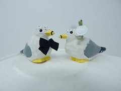 Seagull Wedding Cake Topper Love Birds Albatross Bride Groom Engagement