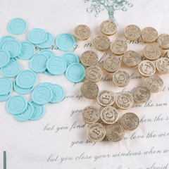 Elegant Initial a Wax Seal Kit,2Pcs Exquisite Brass Stamp Heads with Eucalyptus
