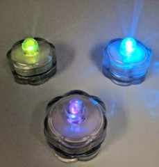 4 PC LED Tea Light set Flower-Shape Different Color Waterproof Wedding Party US
