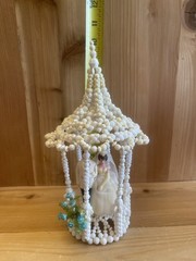 Vintage Hand Beaded 1950’s 1960’s Bride Groom Wedding Cake Topper 10” Wilton