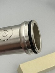 Vintage Silver Pewter Engraved Marriage Certificate Scroll Holder Tube In Box