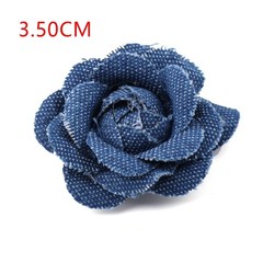 Set of 5 Korean Denim Flower Appliques for Hats, Dresses, and Home Decor