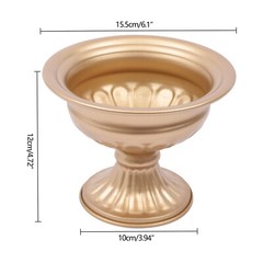 10 PCS Gold Flower Trumpet Vases Wedding Party Tabletop Centerpieces Stand Decor
