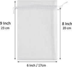 50 Pcs 6×9 Inches Wedding Party Favor Gift Bag Drawstring Organza Bags