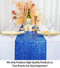 12×72-Inch Royal Blue Rectangle-Sequin Table Runner for Wedding/Party/Decor