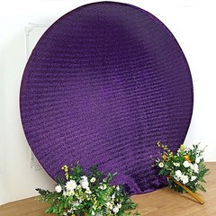 PURPLE 7.5 ft Metallic Spandex STAND COVER Wedding Decorations Party Events