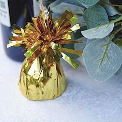 6 Gold Metallic Foil Balloon Weights DIY Wedding Reception Party Decorations
