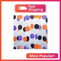 Black-Orange-Purple Halloween Party-Decorations – 52Ft Paper Garland Streamers B