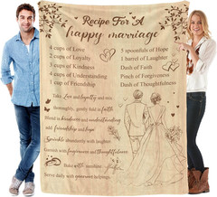 Wedding Gifts for Couple 2025, Wedding Blanket for Marriage Prayer, Newlyweds An