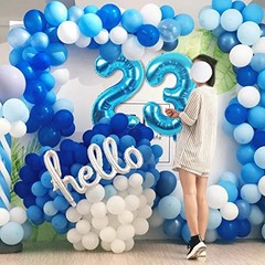 14 Balloon Number, 40 Inch Blue Foil Balloons Giant Jumbo Helium Blue Number 14