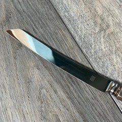 Vintage Sheffield Serrated Cake Knife Sterling Silver Handle Wedding Bread Knife
