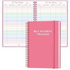 Bill Payment Checklist – Monthly Bill Organizer & Planner for 5.8″ x 8.5″ Pink