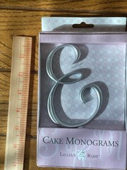 Letter E Silver Monogram Wedding Cake Topper Pick