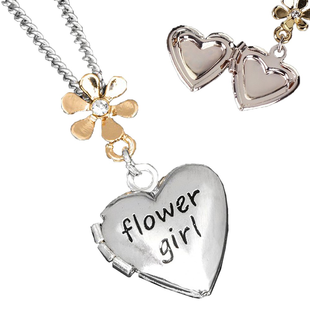 Equilibrium Wedding Thank You Jewellery Gift – Flower Girl Locket Necklace