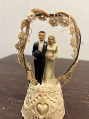 Vintage 1947 Plaster Wedding Cake Topper, Coast Novelty