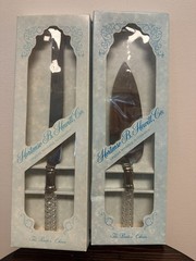 Sheffield England Stainless Steel Wedding Cake Knife Server Set