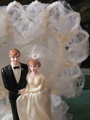 Vintage -1980 Coast Novelty – Made in New Zealand- Wedding Cake Topper w/ Heart