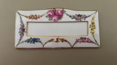 4 C.M Hutschenreuther Dresden Porcelain Handpainted Floral Place Card Holders