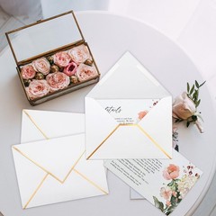 50 Pack 5×7 Envelopes Self Seal, White for 5×7,