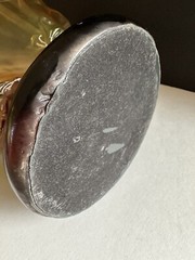 Rare Beautiful Pearl Illusion Centerpiece Table Vase Large 17” Tall Dark Base