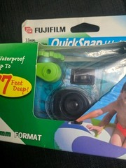 Fujifilm Quicksnap Waterproof Disposable Camera , Y2K Transparent Blue Fast Ship