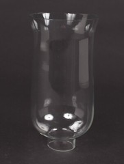 Candle Holder Brass Clear Glass Shade and Brass Ring 5.5″Dia 19.5″High Set/2