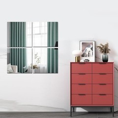 Full Length Acrylic Mirrors Stickers for Walls, 4pcs Self Adhesive Safe Plexi…