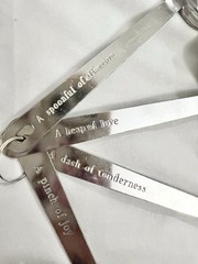 10 Heart Measuring Spoon Sets – Motivational Quotes –Bridal Shower/Wedding Gifts