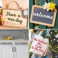 BAMIDELE 3 Inch Alphabet Letter Stencils for Painting, 66 Pcs Reusable Plasti…