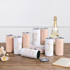 Bridesmaid Proposal Gift Set – 5 Stainless Steel Tumblers for Wedding Party