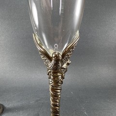 2 International Silver Co. Toasting Goblet Fluted Champagne Glasses Goblets