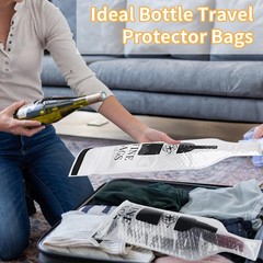 Wine Bags for Travel, 3 Set Reusable Wine Bottle Travel Protector Bags, Doubl…
