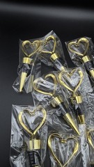 24PCS Wedding Favors & Bags Metal Alloy Heart Wine Bottle Stopper Champagne NEW