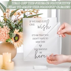 Yousoontic Wedding Memorial Sign Clear Acrylic Signs with Stand Frosted You S…
