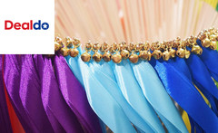 100 Pieces Multi-Color Ribbon Wands Streamers Sticks with Gold Bell, Chromatic S