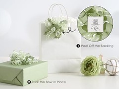 Green Bows for Gift Wrapping Gift Bows x 8 Counts Self 5 inch Sage Green