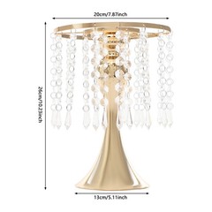 10PCS Gold Dual-ring Flower Stands Crystal Flower Stand Flower Arrangement Stand