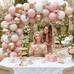 Dusty Pink Balloons, 60Pcs Pastel Light Pink and 12 inch 60pcs Pink White Gold